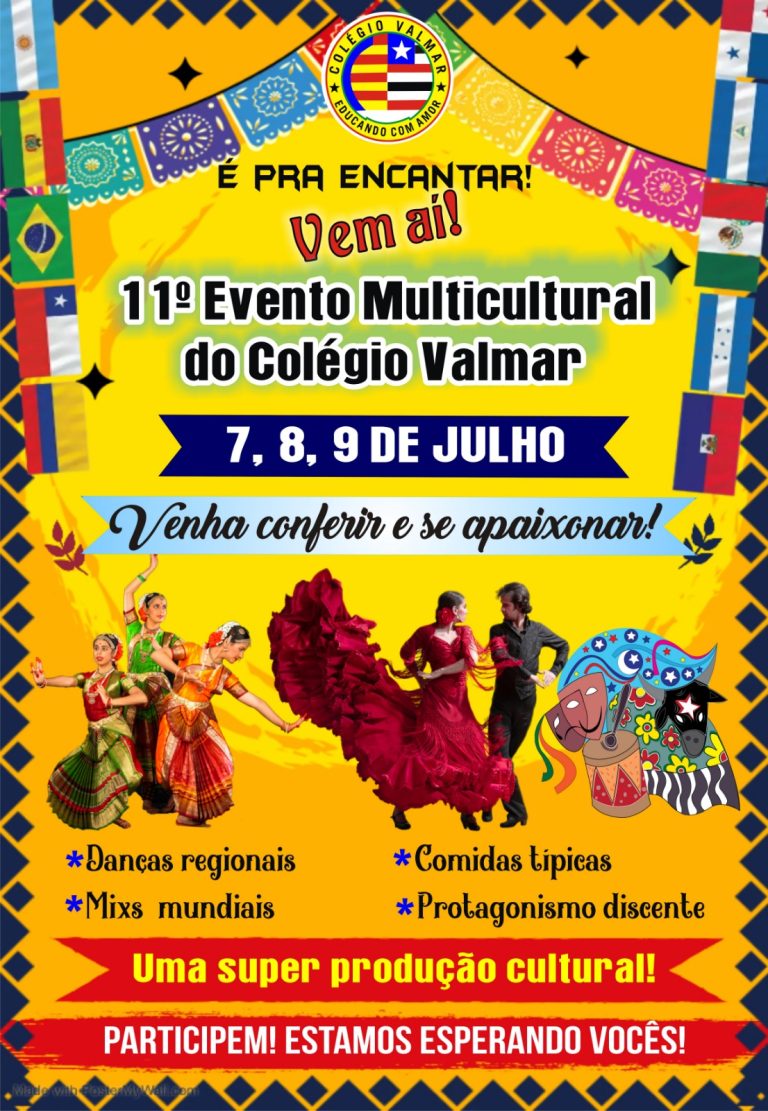 Convite: 11º Evento Multicultural do Colégio VALMAR