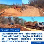 Obras de pavimentação na ladeira do Povoado Malhada d’Areia estão bem adiantadas