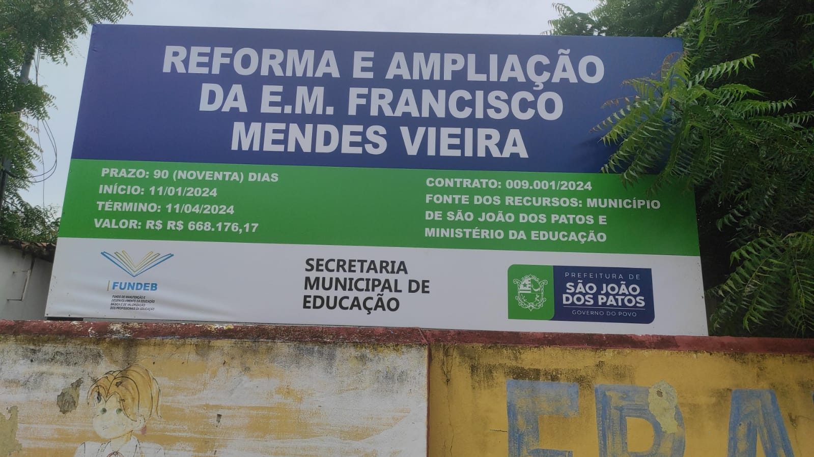 Com as Escolas João Aleixo e Mendes Vieira, Prefeitura realiza maior programa de reforma de escolas da história de São João dos Patos