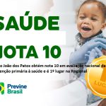 São João dos Patos obtém nota 10 em avaliação nacional da atenção primária à saúde,  1º lugar na regional e 8ª no ranking estadual!