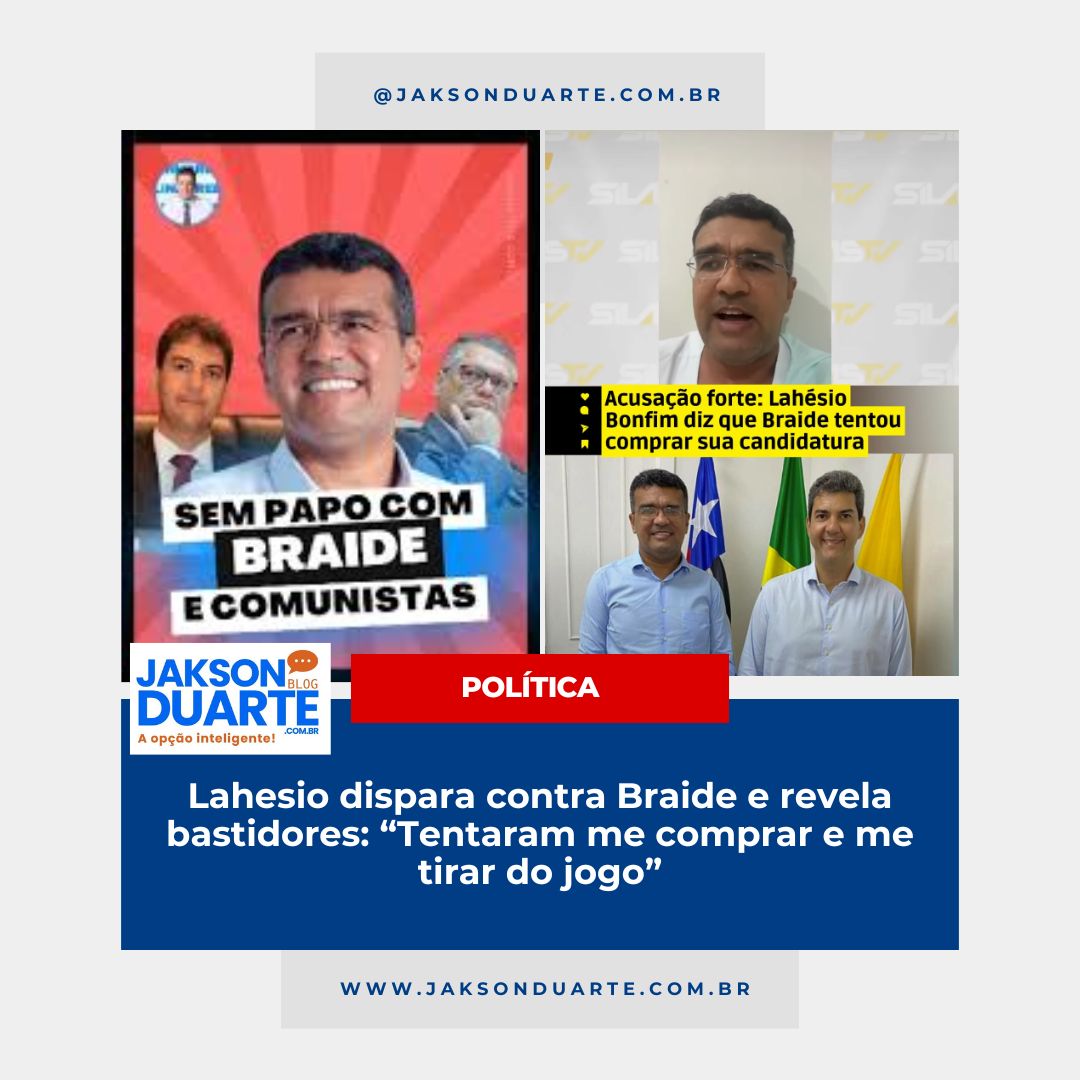 Lahesio dispara contra Braide e revela bastidores: “Tentaram me comprar e me tirar do jogo”