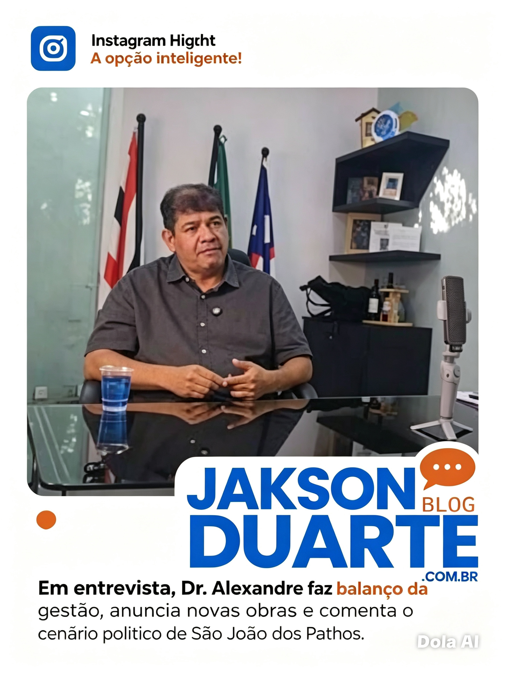 Em entrevita, Dr. Alexandre faz balanço da gestão, anuncia novas obras e comenta o cenário político de São João dos Patos